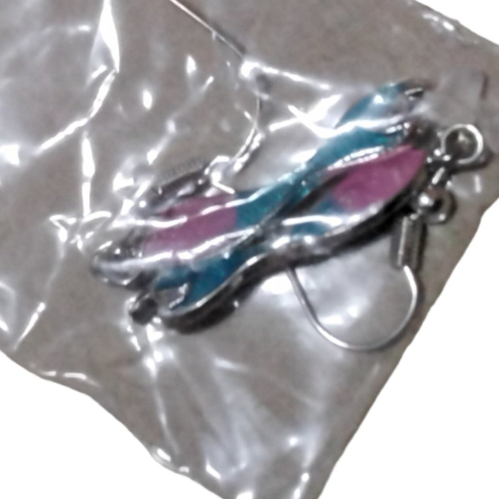 **NEW Sweet Mermaid Tail Dangle Earrings -  Perfect Gift Present Teens Girls - Picture 2 of 4